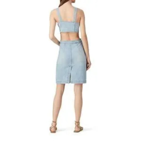 Blank NYC Wake Up Call Button Down Cutout Denim Dress Sz XS - NWT - Picture 2 of 13